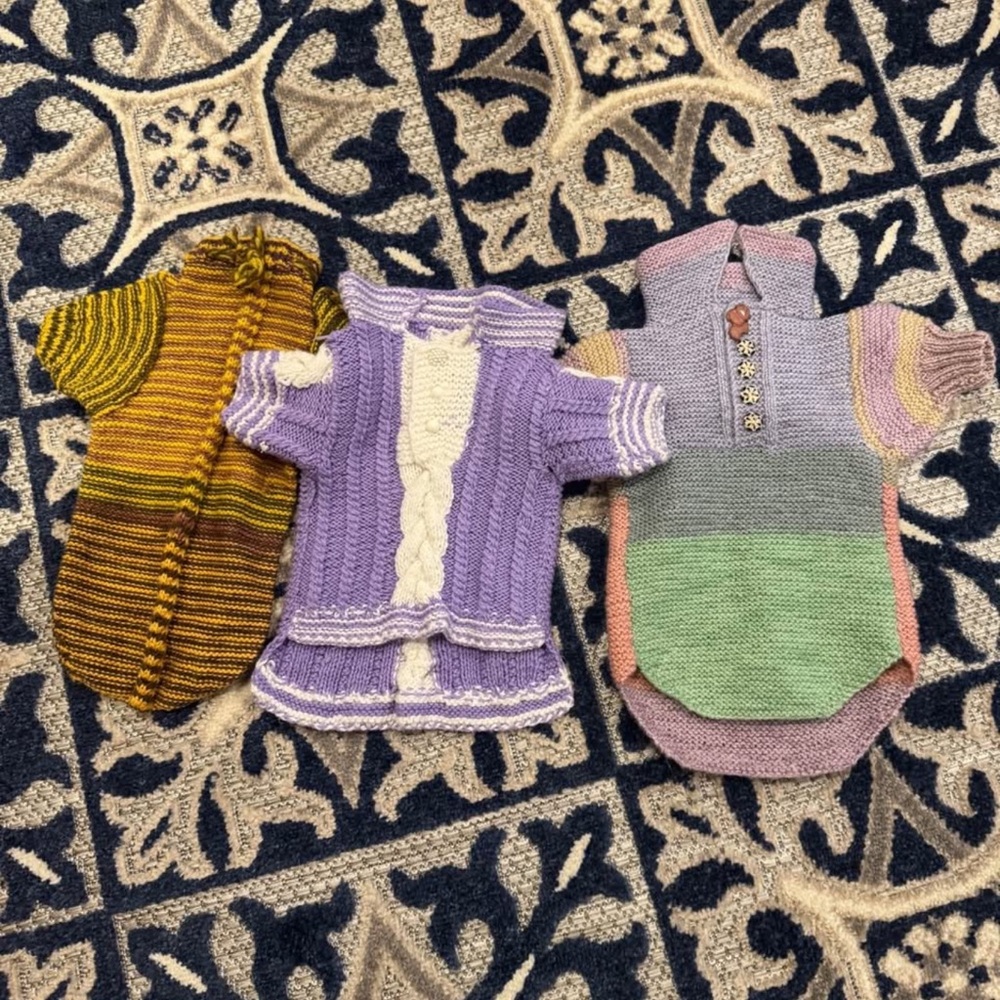 Colorful Knitted Kids Tops Set